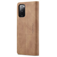 CASEME tok Samsung Galaxy S20 FE, Leather Wallet Case, barna