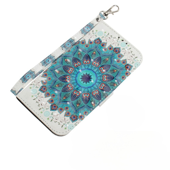 Pattintható tok a Motorola Moto E22 / E22i, Wallet mandala, fehér