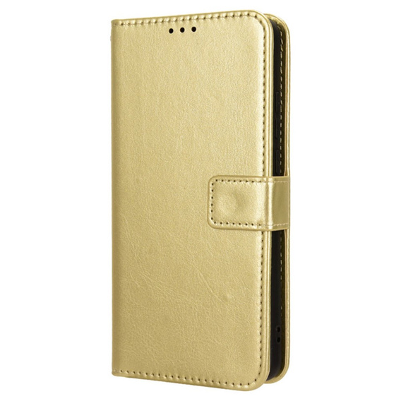 Pattintható tok a Motorola Moto E14, Crazy Horse Wallet, arany