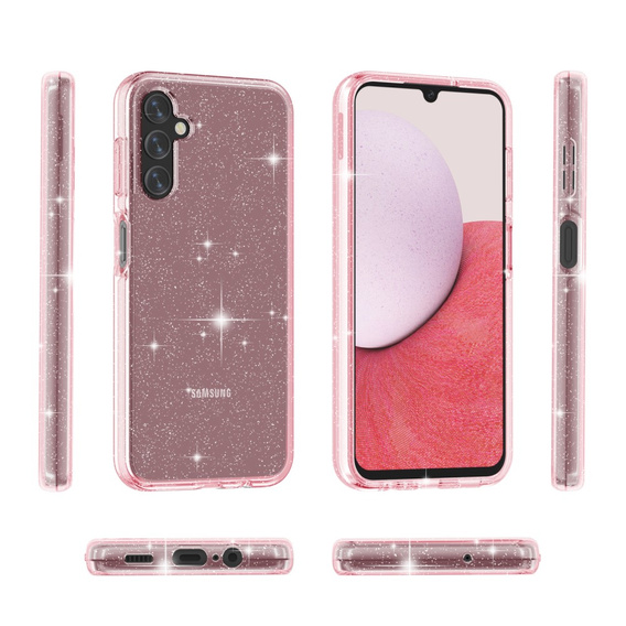 Telefontok a Samsung Galaxy A14 4G/5G, Glittery Powder, rózsaszín