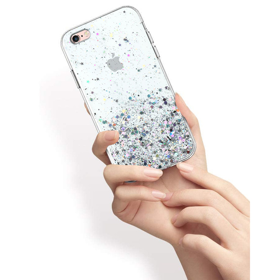 Telefontok a iPhone 6/6s 4.7, Glittery, átlátszó