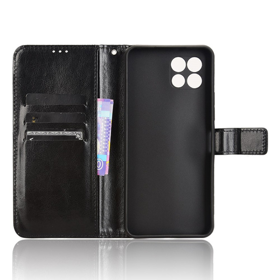 Pattintható tok a T Phone 2 5G, Crazy Horse Wallet, fekete