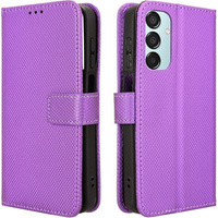 Pattintható tok a Samsung Galaxy M15 5G, Wallet Smart Magnet, lila