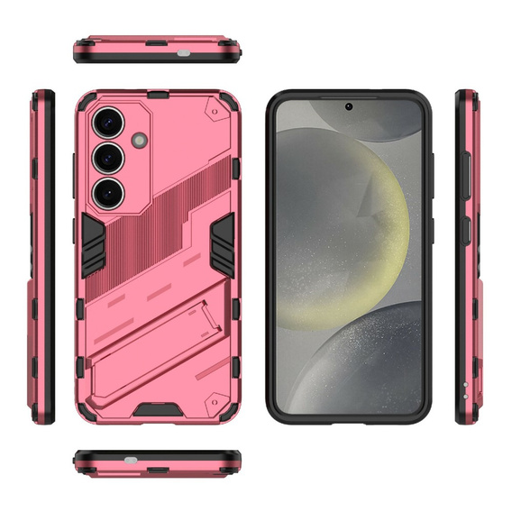 Tok Samsung Galaxy A56 5G, Military kickstand, rózsaszín