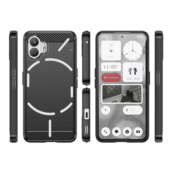 Telefontok a Nothing Phone 2, Carbon, fekete