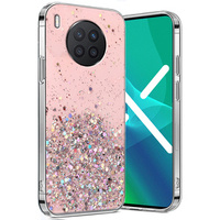 Telefontok a Huawei Nova 8i, Glittery, rózsaszín