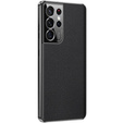 Telefontok a Samsung Galaxy S23 Ultra, Cowhide Leather, fekete