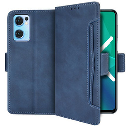 Pattintható tok a Oppo Reno7 5G, Card Slot, kék