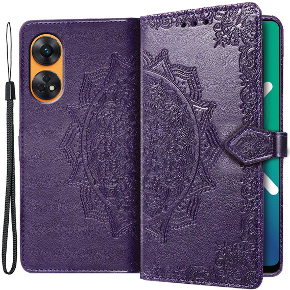 Pattintható tok a Oppo Reno8 T, Mandala, lila