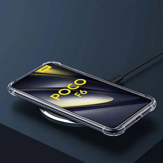 Telefontok a Xiaomi Poco F6, Dropproof, átlátszó