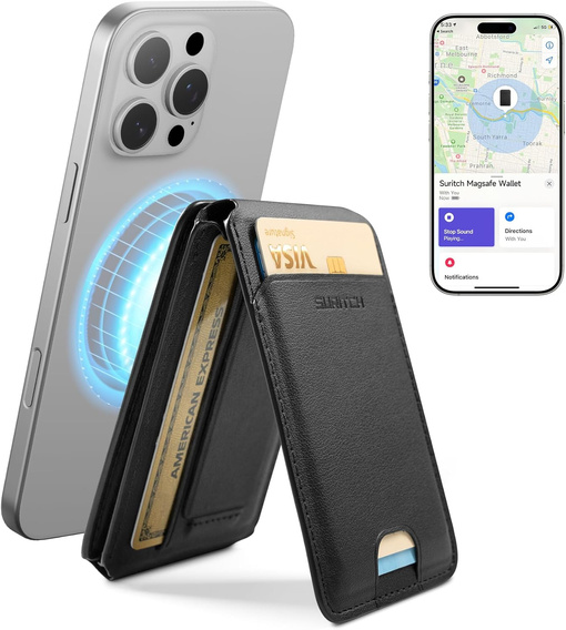 Mágneses pénztárca helymeghatározással, NFC-vel és bölcsővel iPhone 16 Pro készülékhez