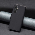 Pattintható tok a Samsung Galaxy A25 5G, Wallet Litchi Leather, fekete + 9H üveg