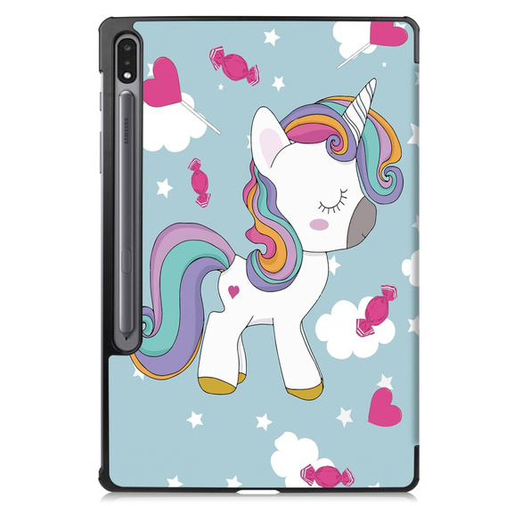 Tok Samsung Galaxy Tab S9 Plus, Smartcase, unicorn