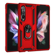 Páncélozott telefontok a Samsung Galaxy Z Fold3 5G, Nox Case Ring, piros