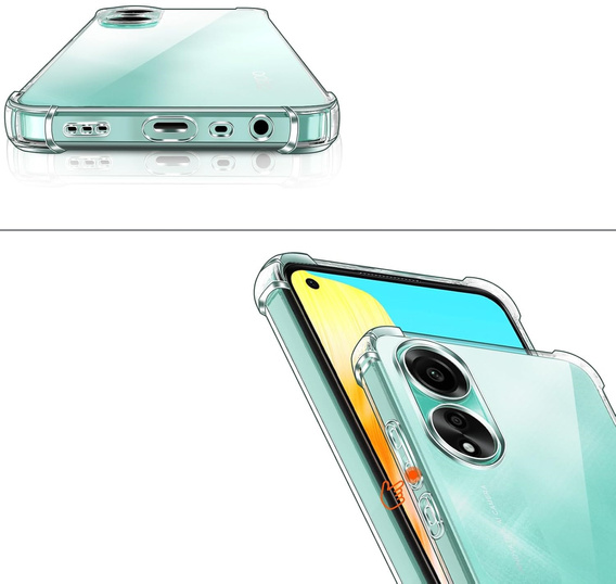 Telefontok a Oppo A78 4G, Dropproof, átlátszó