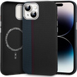Tok iPhone 14, Carbon Fiber MagSafe, fekete / kék