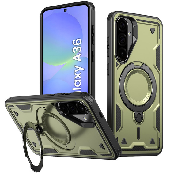 Tok Samsung Galaxy A36, Military MagSafe, zöld