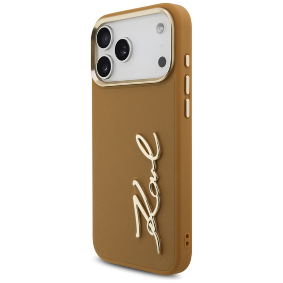 Karl Lagerfeld Karl Script Logo tok – fémgombokkal iPhone 17 Pro Max készülékhez