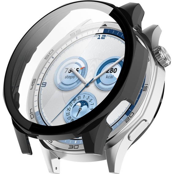 2in1 tok + edzett üveg a Huawei Watch GT 5 46mm-hoz, fekete
