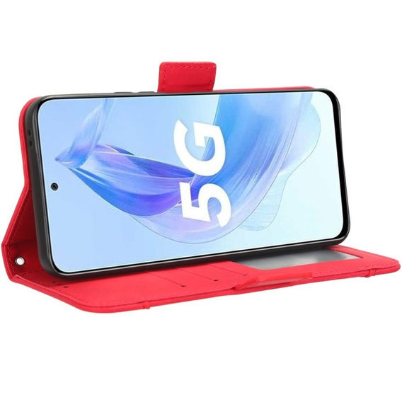 Pattintható tok a Honor 90 Lite 5G, Card Slot, piros