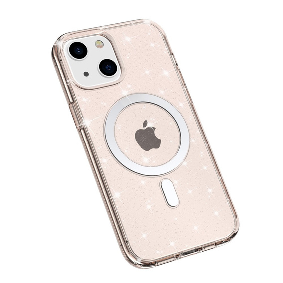 Tok iPhone 14 Plus, Glittery, MagSafe-hoz, arany