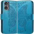 Pattintható tok a Motorola Moto G85, Butterfly, kék