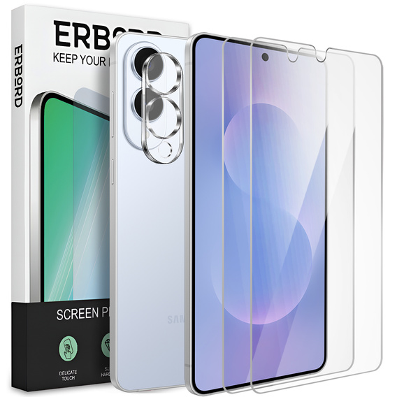 2x edzett üveg ERBORD 9H Hard Glass a képernyőn a Samsung Galaxy S25 Edge