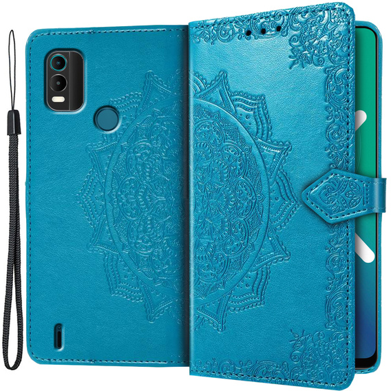 Pattintható tok a Nokia C21 Plus, Mandala, kék