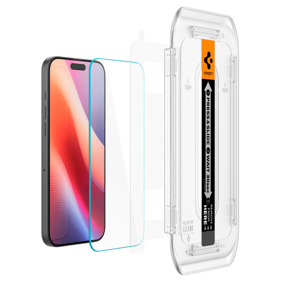 Spigen edzett üveg iPhone 17 / 17 Pro / 16 Pro készülékhez, Glas.TR EZ Fit (2 db)