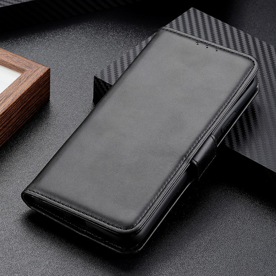 Pattintható tok a Motorola Moto E13, Wallet, fekete