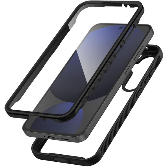 Tok Samsung Galaxy S24 FE készülékhez, Shockproof, fóliával, fekete