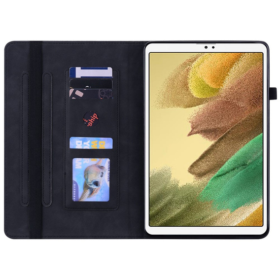 Tok Samsung Galaxy Tab A7 Lite, Wallet Pen Slot, fekete