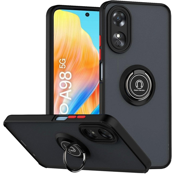 Tok Oppo A98 5G, Frosted Ring, fekete