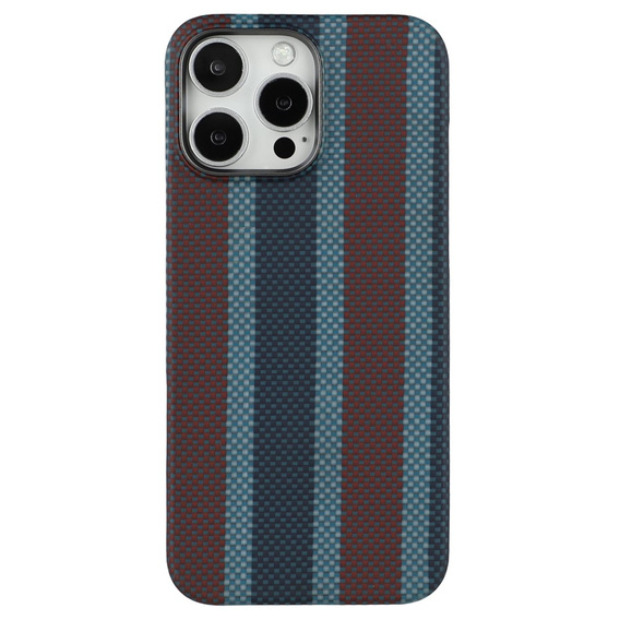 Tok IPhone 16 Pro, Aramid Fiber Slim Case, MagSafe, kék / piros