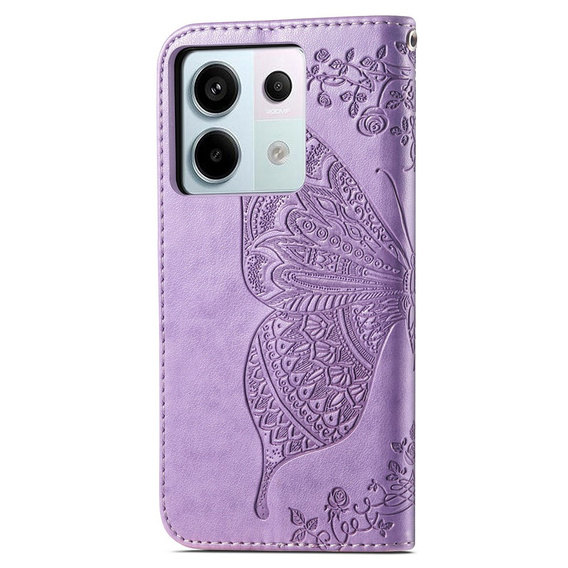 Pattintható tok a Xiaomi Redmi Note 13 Pro 5G, Butterfly, lila