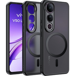 Tok Vivo V50 Lite 4G / 5G-hoz, MagSafe, ERBORD Matt Case, fekete