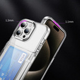 Tok iPhone 16 Pro, Card Holder Kickstand, átlátszó