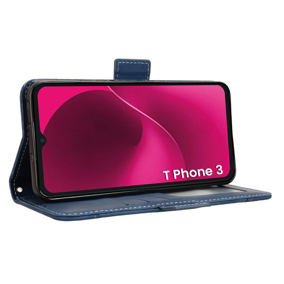 Pattintható tok a T Phone 3 5G, Card Slot, sötétkék