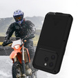 Love Mei Telefontok a iPhone 16 Pro, armored with glass, fekete