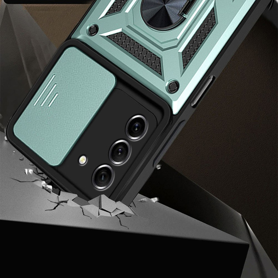 Telefontok a Samsung Galaxy S21 FE, CamShield Slide, zöld