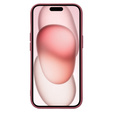Telefontok a iPhone 15, Silicone Lite, piros