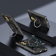 Telefontok a Samsung Galaxy S25 Ultra, Kickstand Ring, fekete