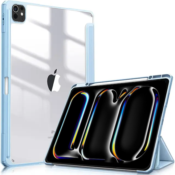Tok Apple iPad Pro 13" 7 gen. 2024 (A2925, Smartcase Hybrid, tolltartó résszel, kék