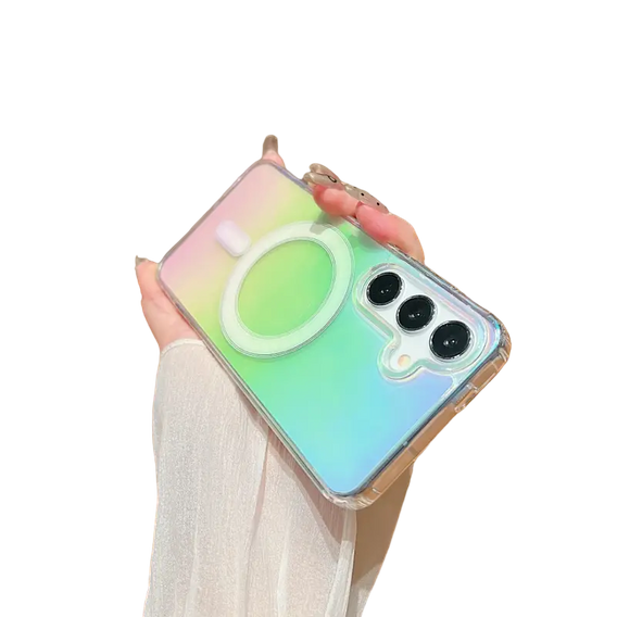 Tok a Samsung Galaxy S24 FE, Fusion Hybrid, MagSafe-hoz, többszínű + üveg a képernyőhöz