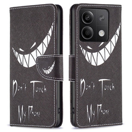 Pattintható tok a Xiaomi Redmi Note 13 5G, Wallet, Don't Touch My Phone fekete