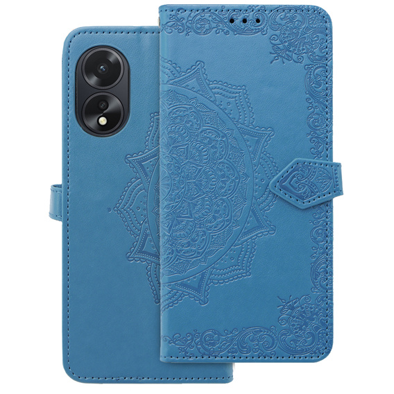 Pattintható tok a Oppo A38 4G / Oppo A18 4G, Mandala, kék