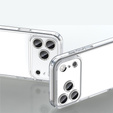 Szilikonhüvely iPhone 17 Pro Max készülékhez, kemény hátlappal, átlátszó