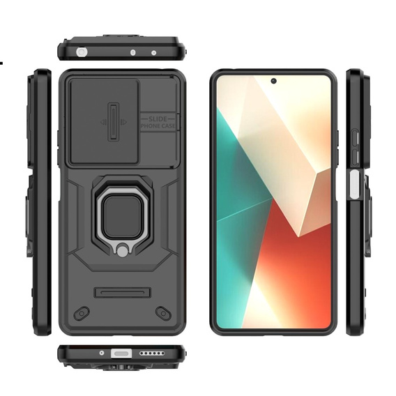 Telefontok a Xiaomi Redmi Note 13 5G, KickStand Camera Lens, fekete