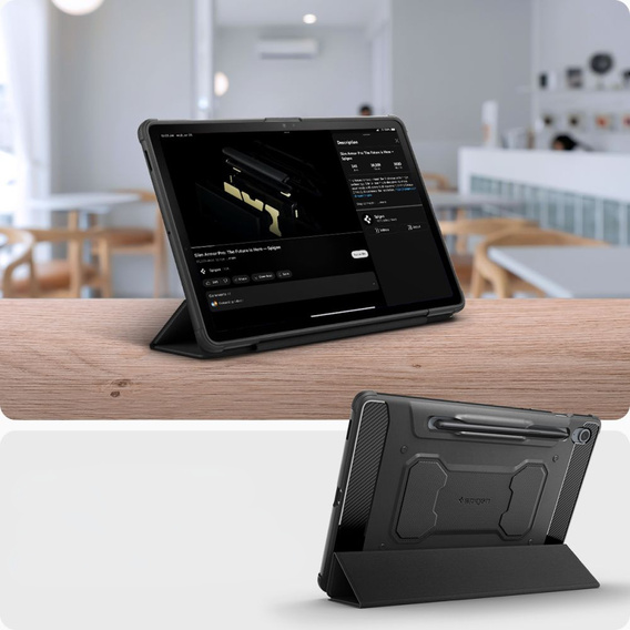 SPIGEN Rugged Armor Pro Samsung Galaxy Tab S10 Lite / Galaxy Tab S9 FE 10.9 (X400 / X406B / X510 / X516B) készülékekhez