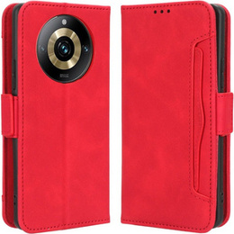 Pattintható tok a Realme 11 Pro 5G / Pro+ 5G, Card Slot, piros
